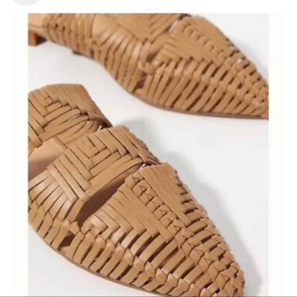 Matisse TUSCAN MULE braided straps pointed toe Beige NWT - Picture 3 of 9